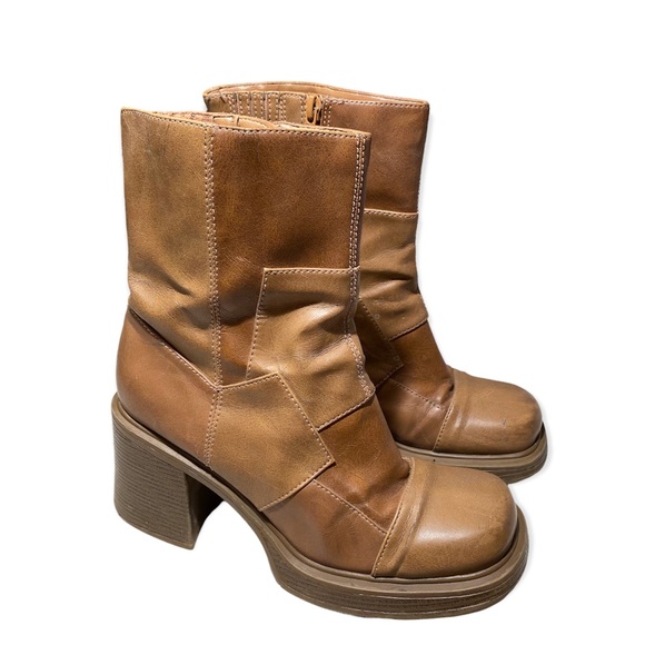 LOWER EAST SIDE Shoes - Vintage Y2K Lower east side patchwork square toe boots 8